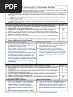 Teacher Leader Self Assessment