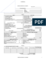 Blank Personal Financial Statement