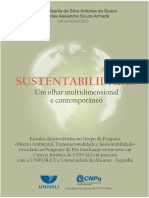 E-Book 2018 SUSTENTABILIDADE UM OLHAR MULTIDIMENSIONAL E CONTEMPORÂNEO