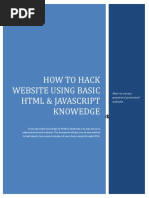 How To Hack Website Using Basic HTML & Javascript Knowedge