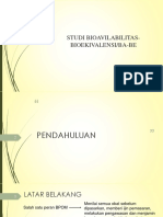 Studi Bioavailabilitas-Bioekivalen Sediaan Farmasi