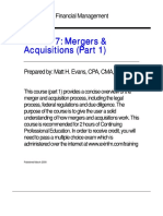 Mergers and Acquisitions Notes MBA