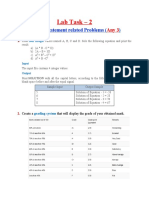 Lab Task - 2: Control Statement Related Problems