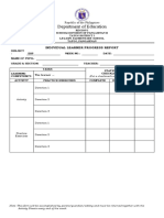 Department of Education: Individual Learner Progress Report