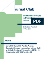 Journal Club: Surfactant Therapy in Premature Infants