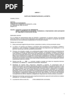 Anexo 1. Carta de Presentación de La Oferta