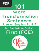 101 Word Transformation Sentences