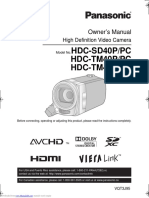 Manuale Panasonic hdc-sd40