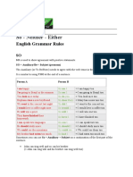 So - Neither - Either: English Grammar Rules