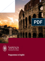 Programmes in English Sapienza