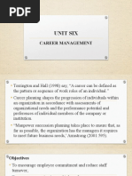 Unit Six: Career Management