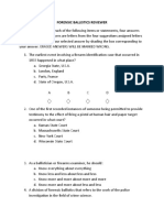 Forensic Ballistics Reviewer