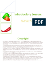 Introductory Lesson:: Culinary Arts