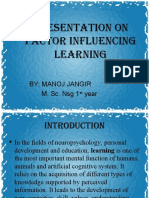 Factors Influencing Learning