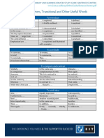 Sentence Starters, Transitional and Other Useful Words