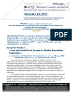 ValuEngine Weekly Newsletter February 25, 2011