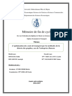 L'optimisation Des Couts de Transport Par Les Méthodes de La Théorie Des Graphes PDF