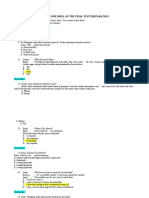 The Second Drill of The Final Test Preparation