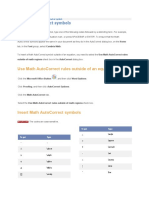 Math Autocorrect Symbols: Use Math Autocorrect Rules Outside of An Equation