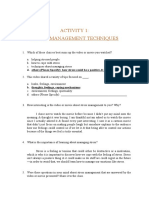 Activity 1: Stress Management Techniques: D. Others (Please Specify) : How Stress Could Be A Positive & Negative Emotion