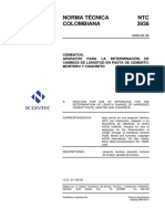 NTC3938 (Cementos. Aparatos para La Determinación de Cambios de Longitud en Pasta de Cemento, Mortero y Concreto)