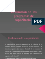 Evaluación de Los Programas de Capacitación