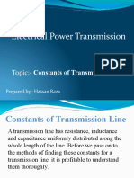 Electrical Power Transmission: Topic:-Constants of Transmission Line