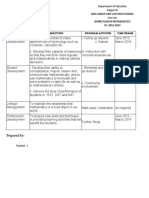 Workplan in Mathematics