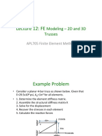 Modeling - 2D and 3D Trusses: APL705 Finite Element Method