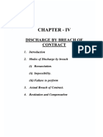 Chapter - Iv: Discharge by Breach of Contract