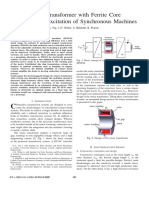 Rotary Transformer With Ferrite Core For Brushless Excitation of Synchronous Machines