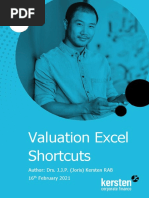 Valuation Excel Shortcuts: Author: Drs. J.J.P. (Joris) Kersten RAB 16 February 2021