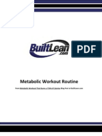 Metabolic Workout Routine