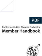 Raffles Institution Chinese Orchestra Member Handbook 2011 (As of 2011-02-14 by Toh Han)