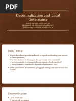 Decentralization and Local Governance