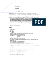 Problems Chapter 17 Parallel Processsing: 17.14 An Application Program Is Executed On A Nine-Computer Cluster. A