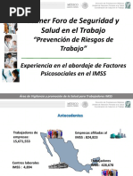 Experiencia en El Abordaje de Factores Psicosociales - IMSS