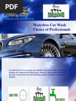 Waterless Car Wash Choice of Professionals