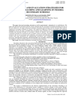 Assessment and Evaluation Strategies For Boosting Teaching and Learning in Nigeria Secondary Schools