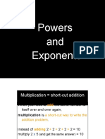 Exponential Notations Powers