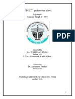 SUBJECT: Professional Ethics. Satnam Singh V. BCI: Chanakya National Law University, Patna