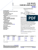 14-Bit, 500 KSPS, Pulsar Adc in Msop and LFCSP: Data Sheet