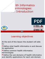 Health Informatics Terminologies:: An Introduction