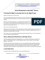 The Hersey Blanchard Situational Leadership® Theory