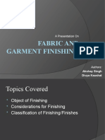 Fabric and Garment Finishing