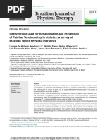 Interventions Used For Rehabilitation and Prevention of Patellar Tendinopathy in Athletes A Survey of Brazilian Sports Physical Therapists