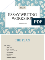 Essay Writing Workshop: DR Samantha Cooke