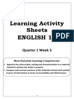 Learning Activity Sheets (Week 3)