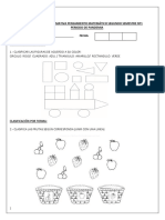 Evaluación Prekinder Matematicas