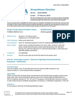 Airworthiness Directive: Design Change Approval Holder's Name: Modification(s)